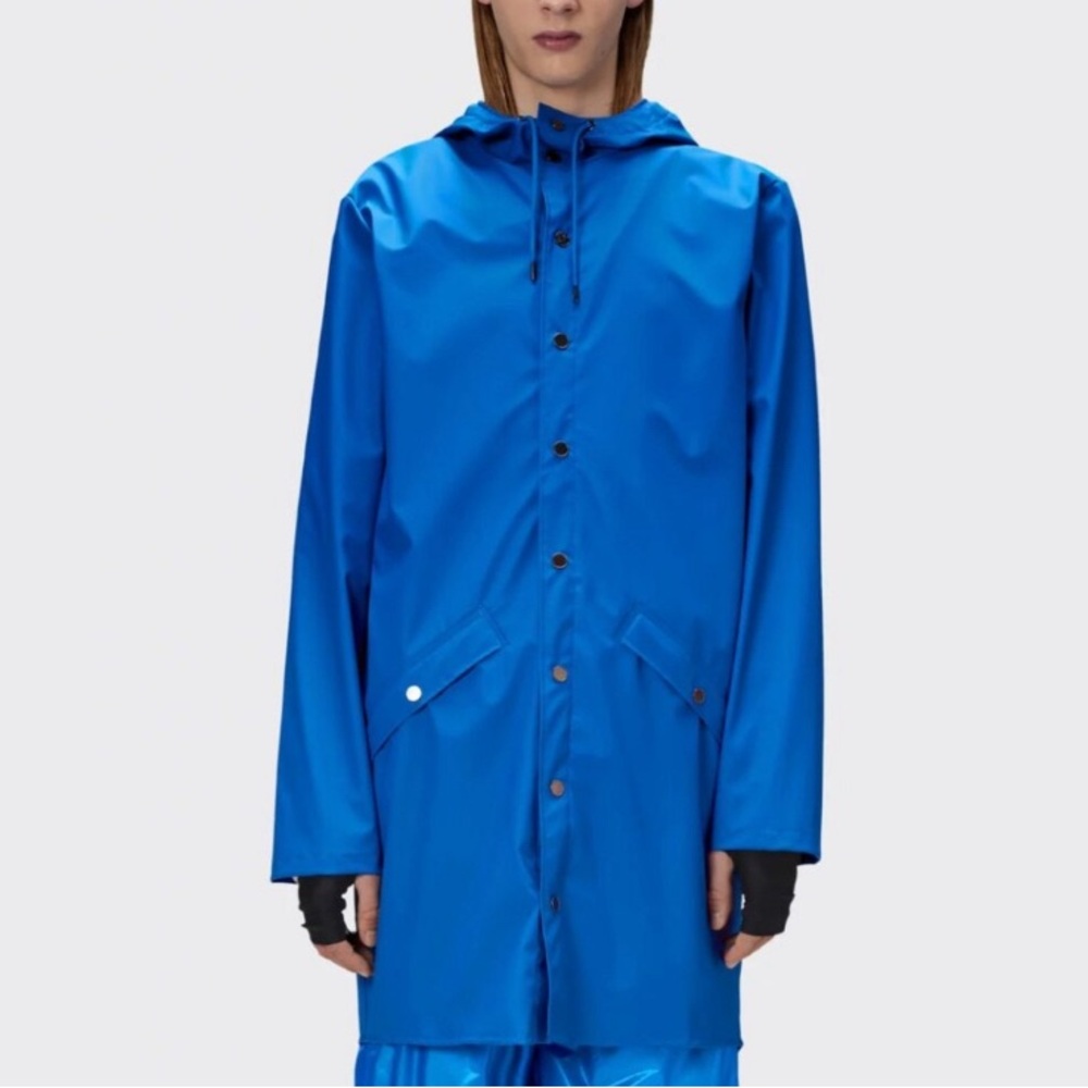 Rains unisex blue rain jacket